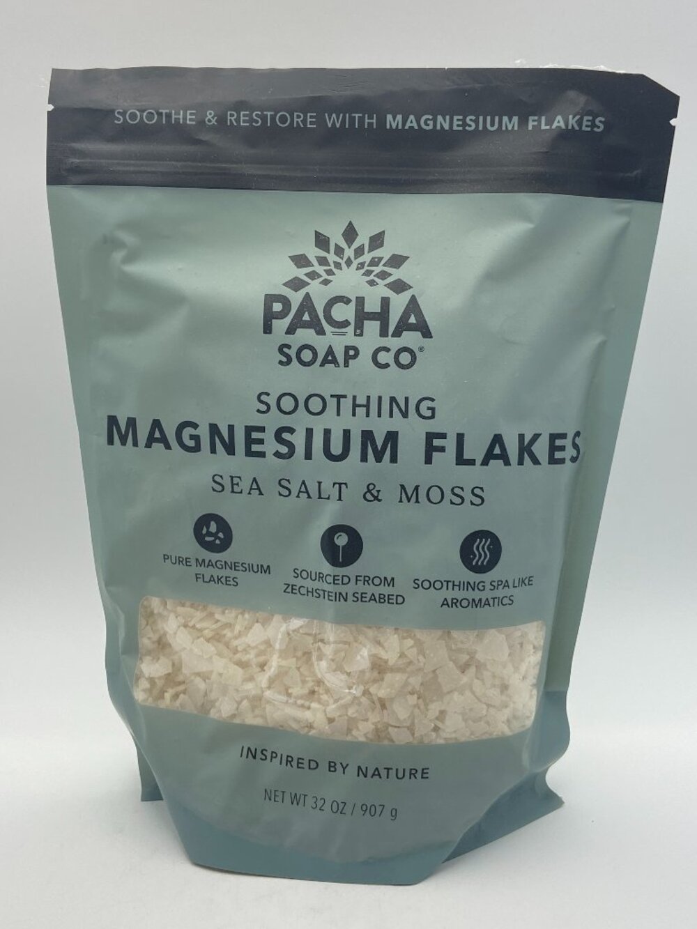 Pacha Soap Co Soothing Magnesium Flakes - Sea Salt & Moss (32 oz / 907g)